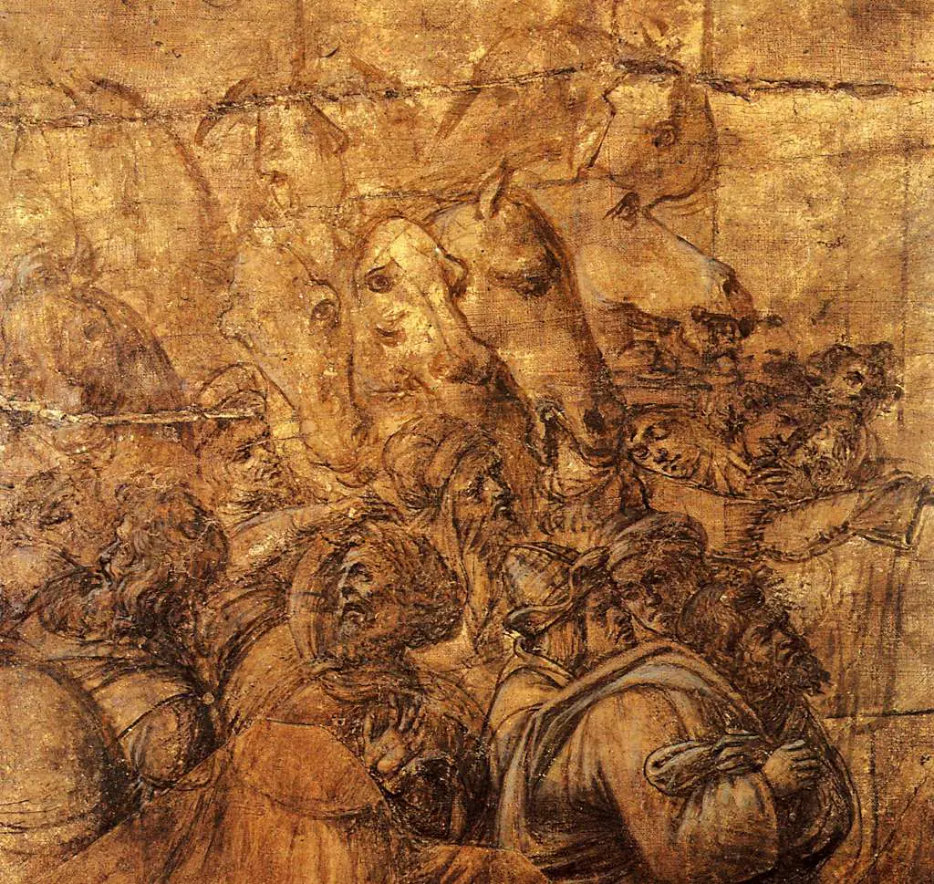 Botticelli: Adoration Of The Three Magi Fragment Of A Draft