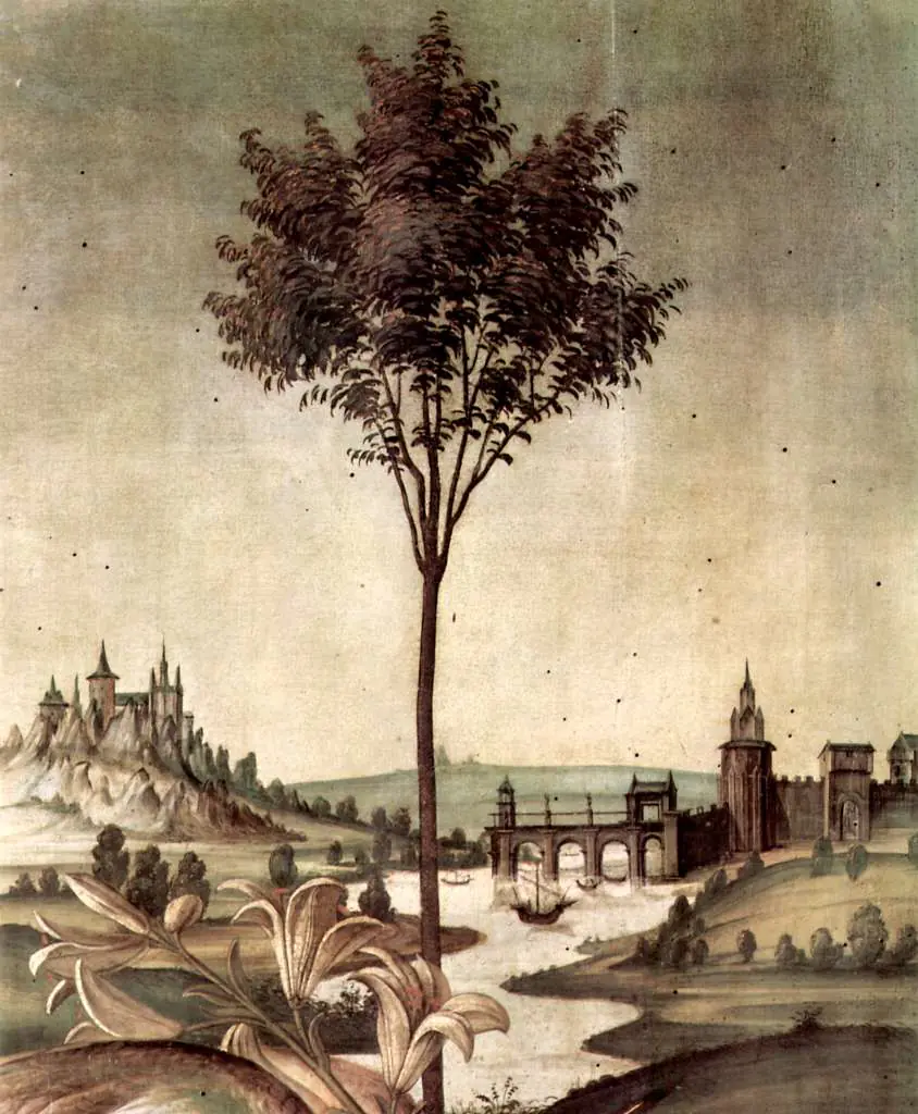 Botticelli: Annunciation Detail