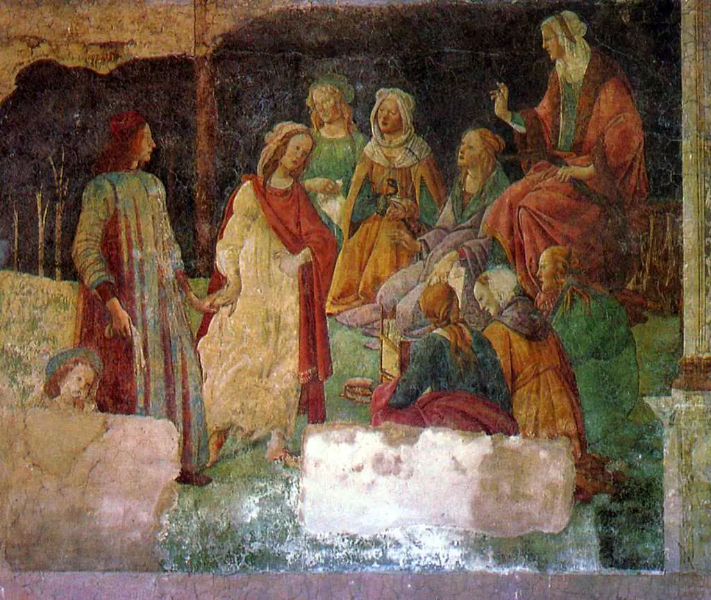 Botticelli: Lorenzo Tornabuoni Before Allegorien Sieve Free Arts Fragment