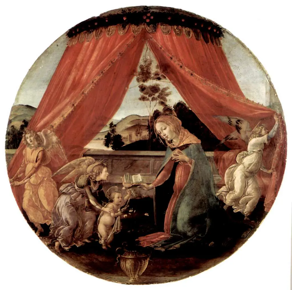Botticelli: Madonna With Christ Child And 3 Angels