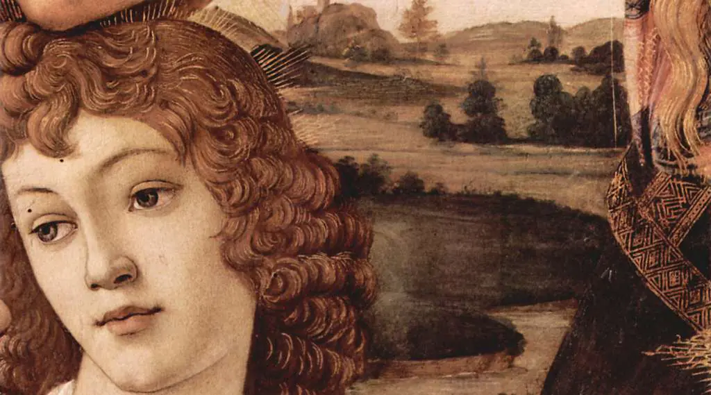 Botticelli: Maria With Christ Child And Five Angels Detail