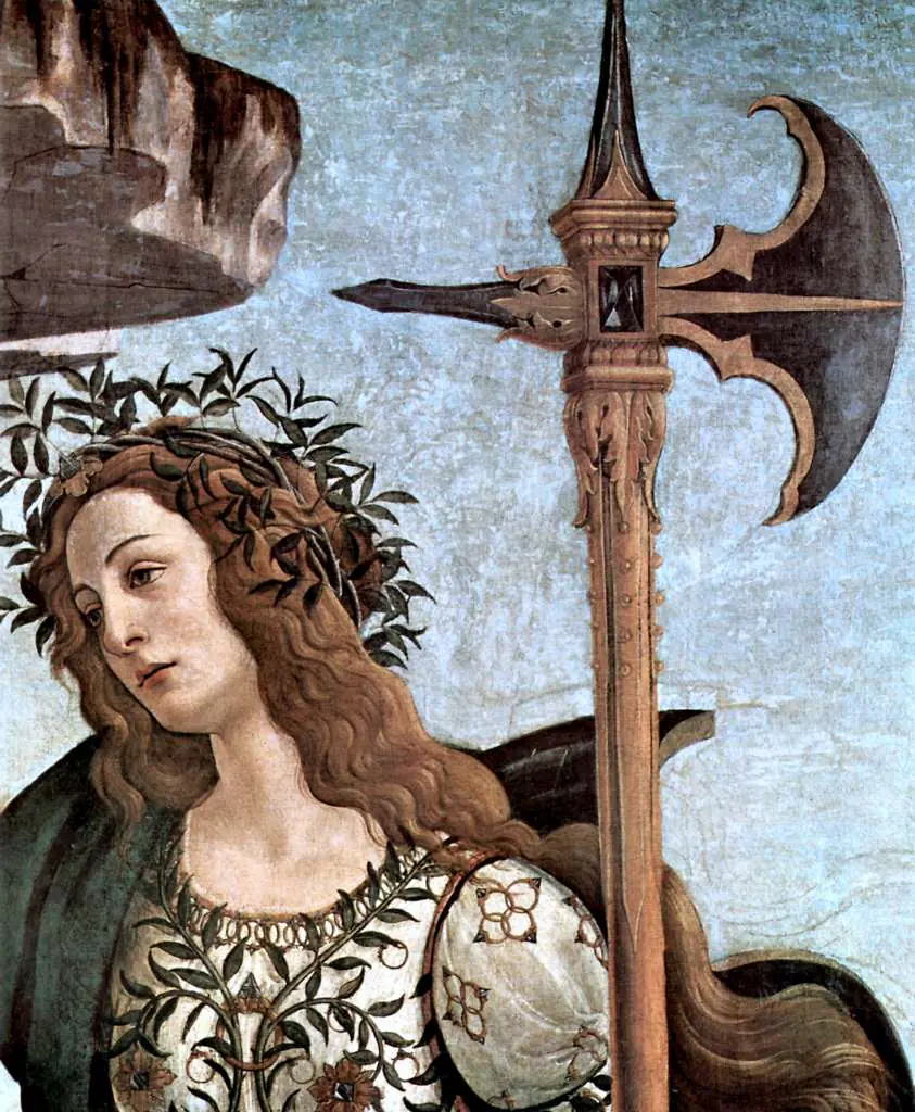 Botticelli: Minerva And The Centaur Detail