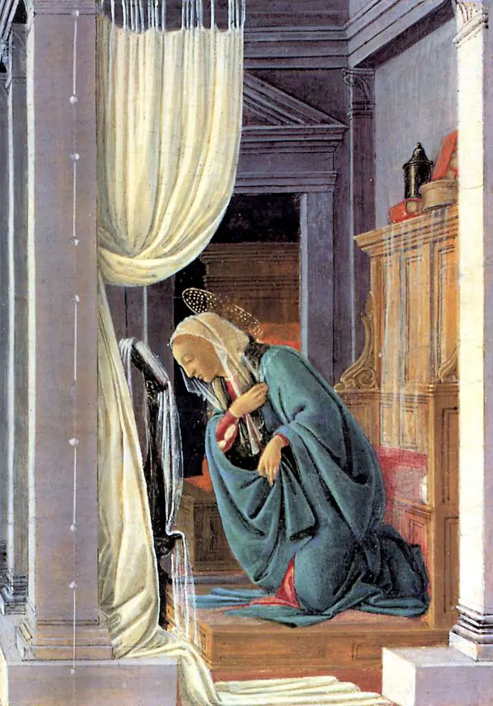 Botticelli: The Annunciation Detail