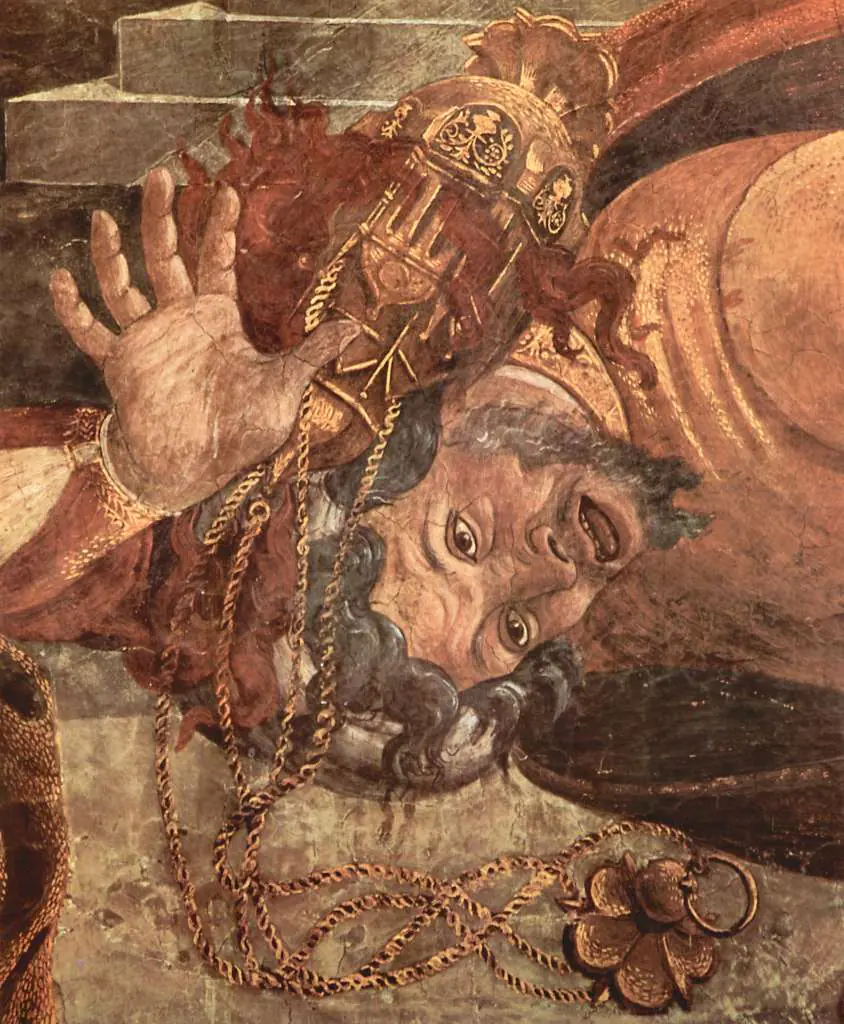 Botticelli: The Punishment Of The Leviter Detail