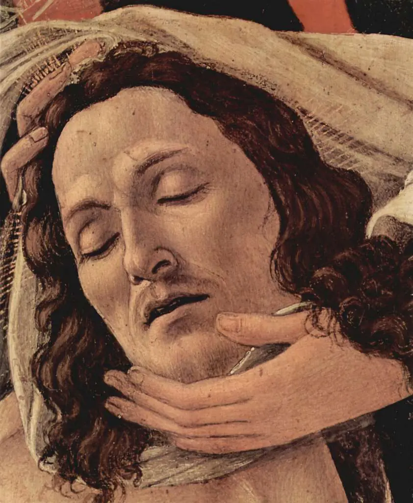 Botticelli: Weeping Christ Detail