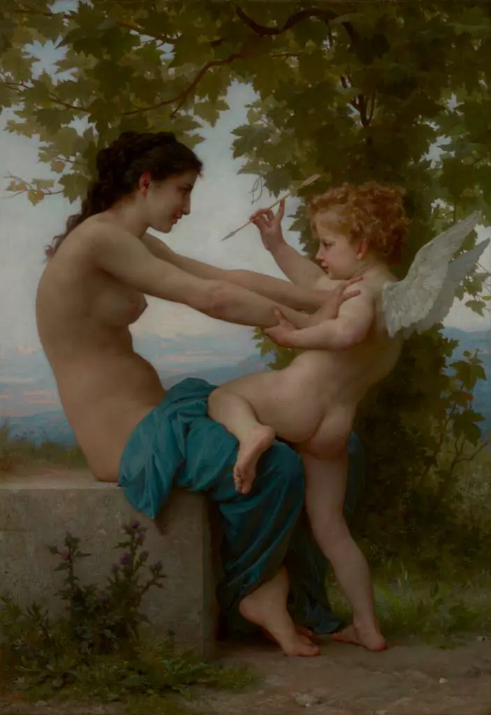 Bouguereau: A Young Girl Defending Herself Against Eros
