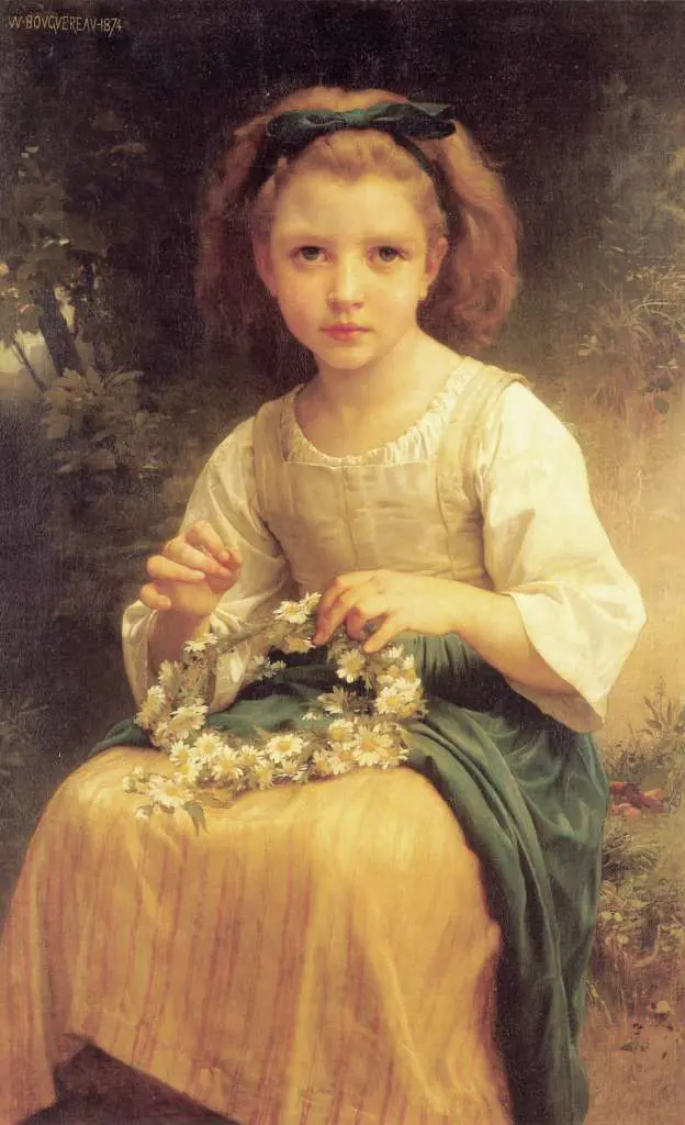 Bouguereau: Enfant Tressant Une Couronne