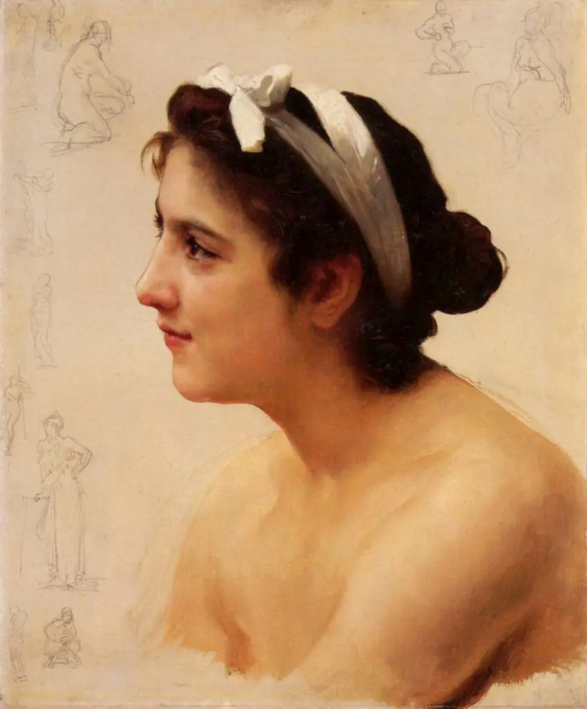 Bouguereau: Etude D-une Femme Pour Offrande A L- Amour