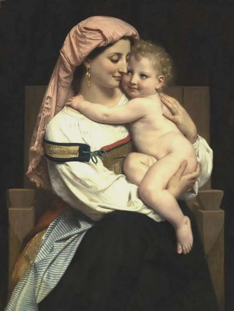 Bouguereau: Femme De Cervara Et Son Enfant 1861