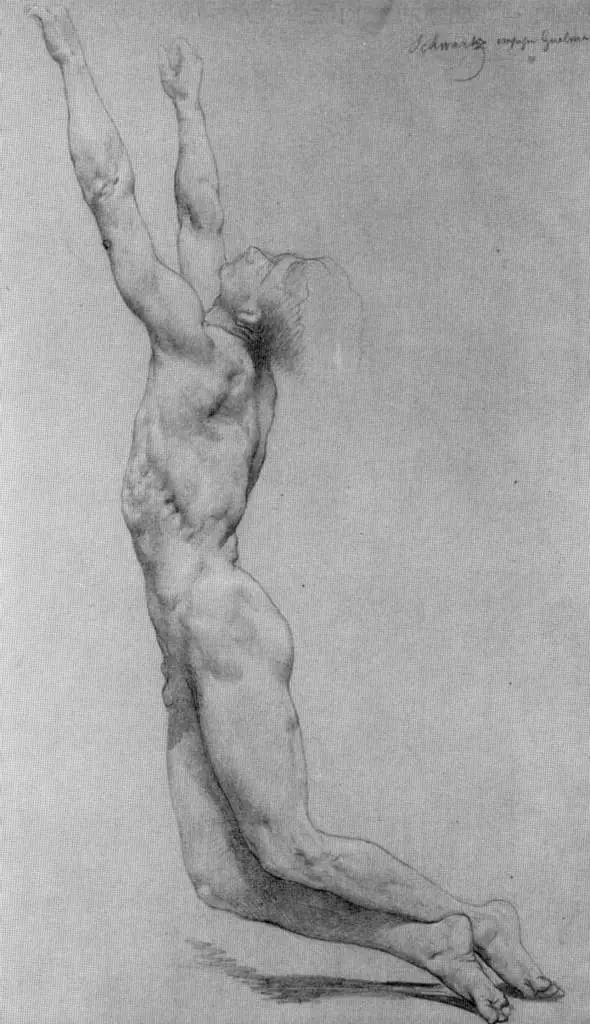 Bouguereau: Flagellation Of Christ Study In Pencil