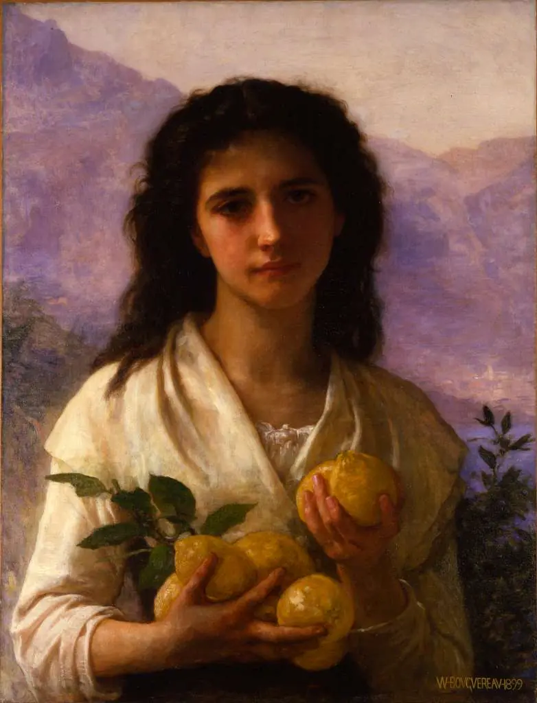 Bouguereau: Girl Holding Lemons