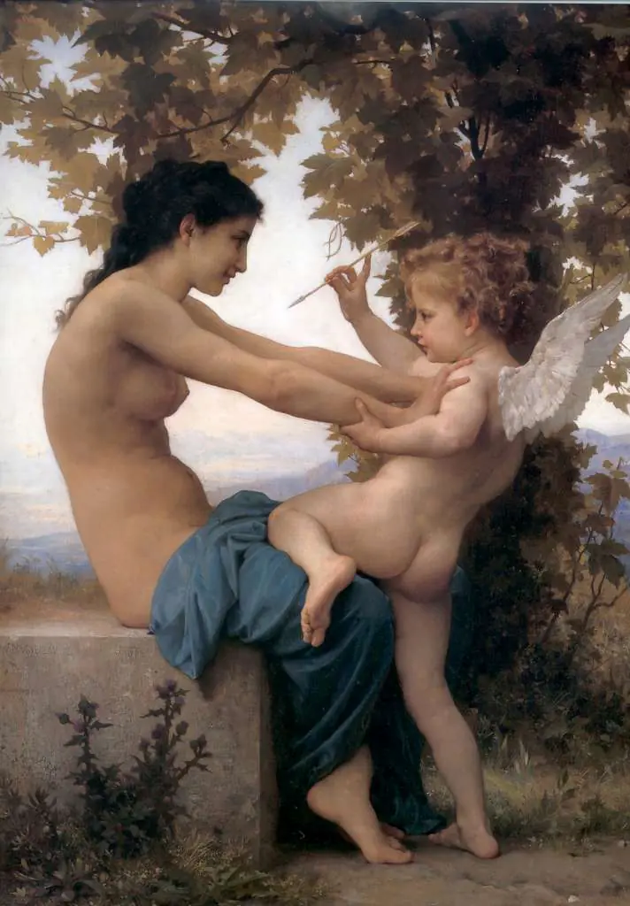 Bouguereau: Jeune Fille Se Defendant Contre Lamour