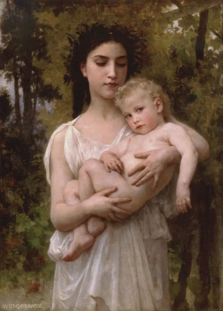 Bouguereau: Le Jeune Frere 1900