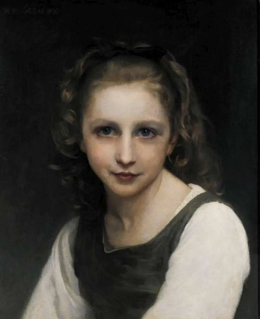 Bouguereau: Portrait Of A Young Girl