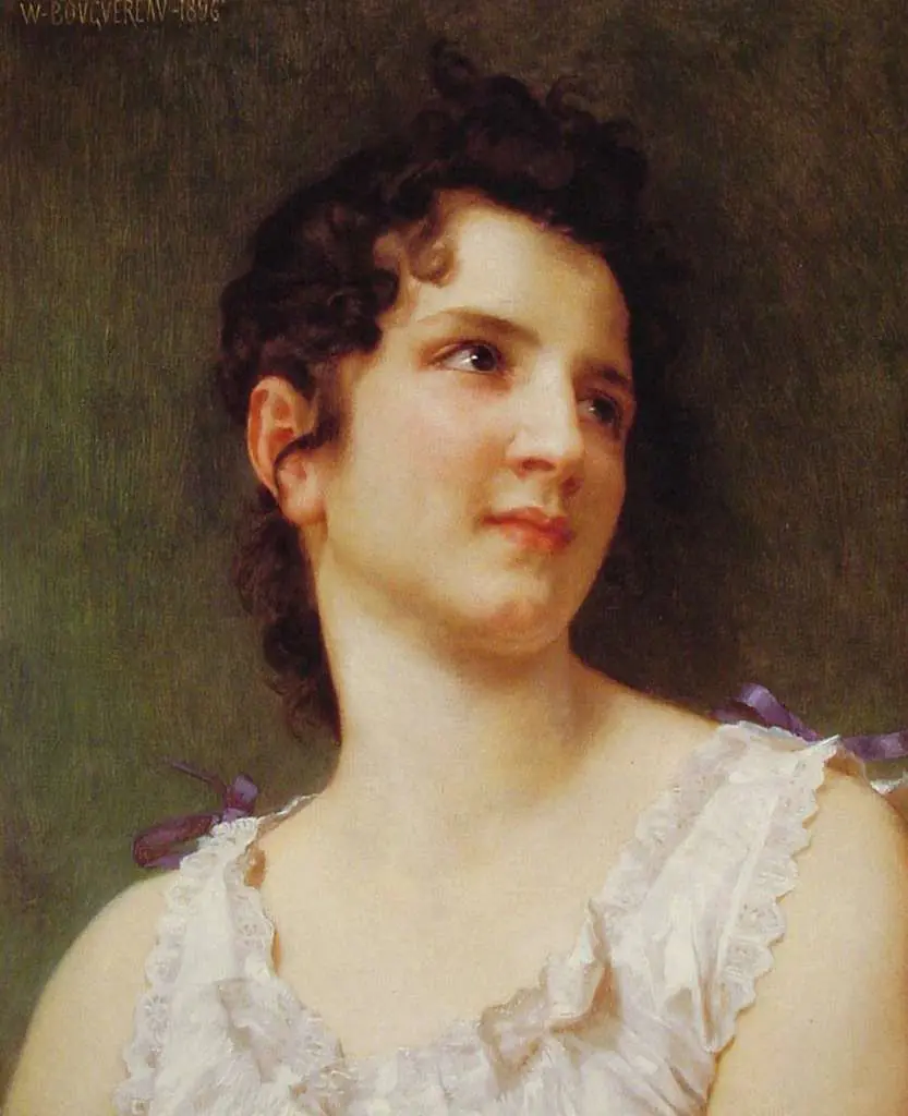 Bouguereau: Portrait Of A Young Girl 1896