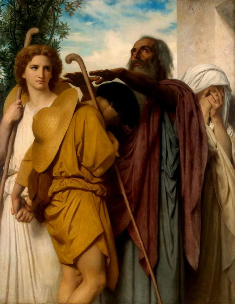 Bouguereau: Tobias Saying Goodbye To His Father 1860