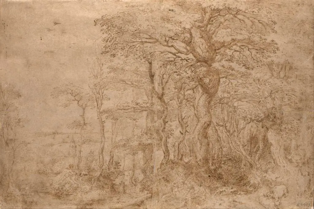 Bruegel: Sylvan Landscape With Five Bears