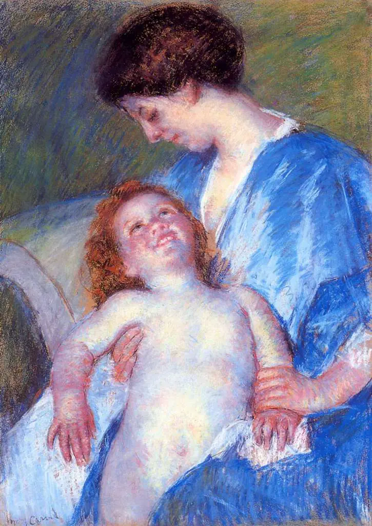 Mary Cassatt: Baby Smiling Up At Her Mother