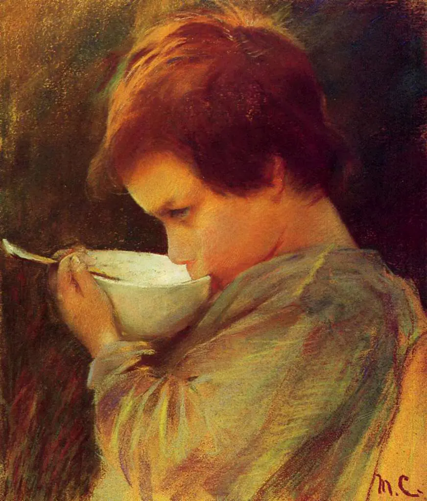 Mary Cassatt: Child Drinking Milk