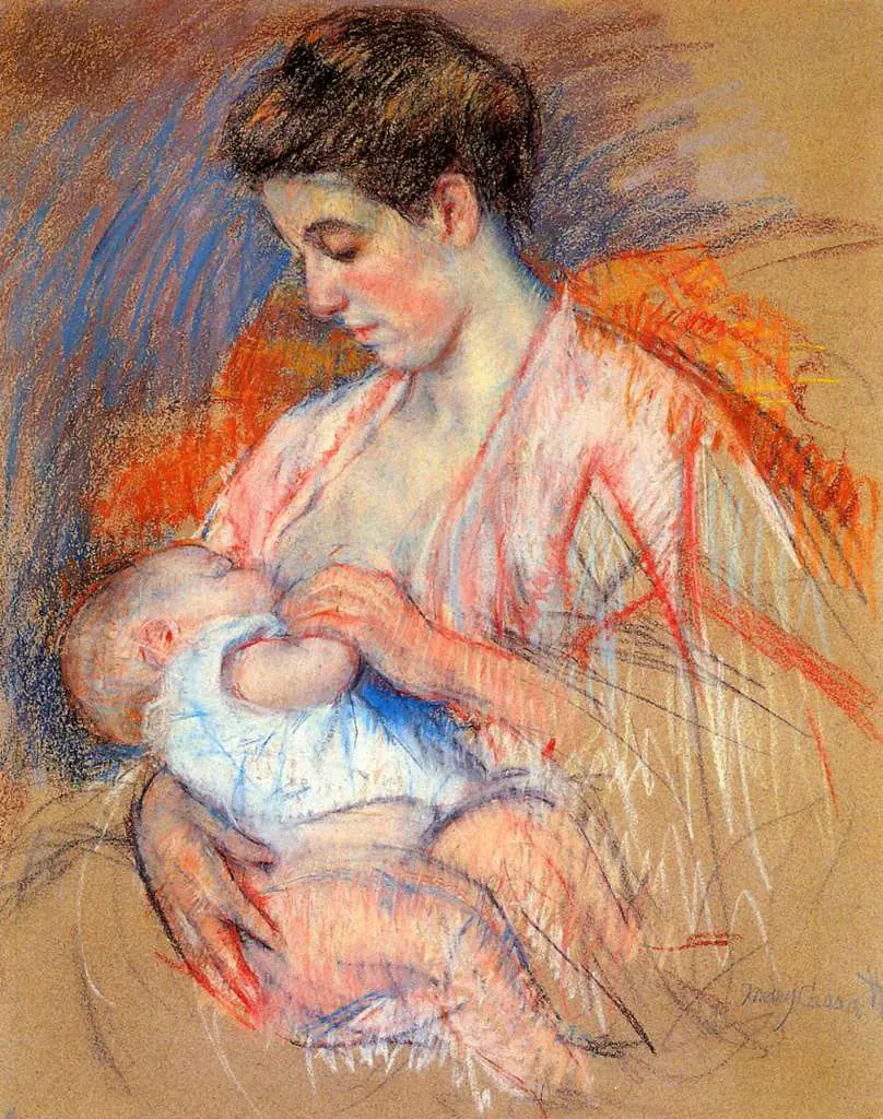 Mary Cassatt: Mother Jeanne Nursing Her Baby