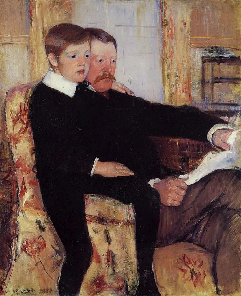 Mary Cassatt: Portrait Of Alexander J. Cassat And His Son Robert Kelso Cassatt