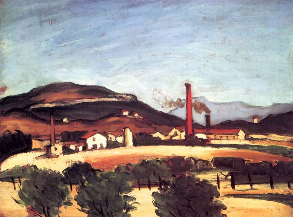 Cezanne: Factories Near Mont De Cengle