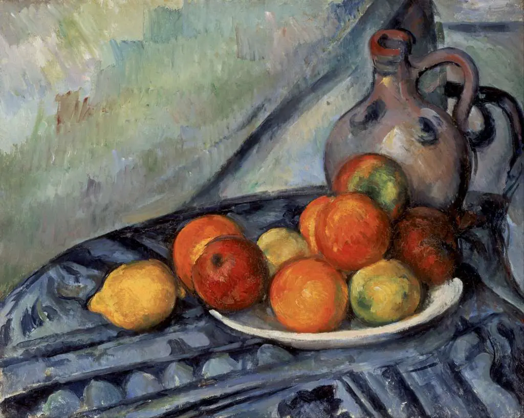 Cezanne: Fruit And A Jug On A Table