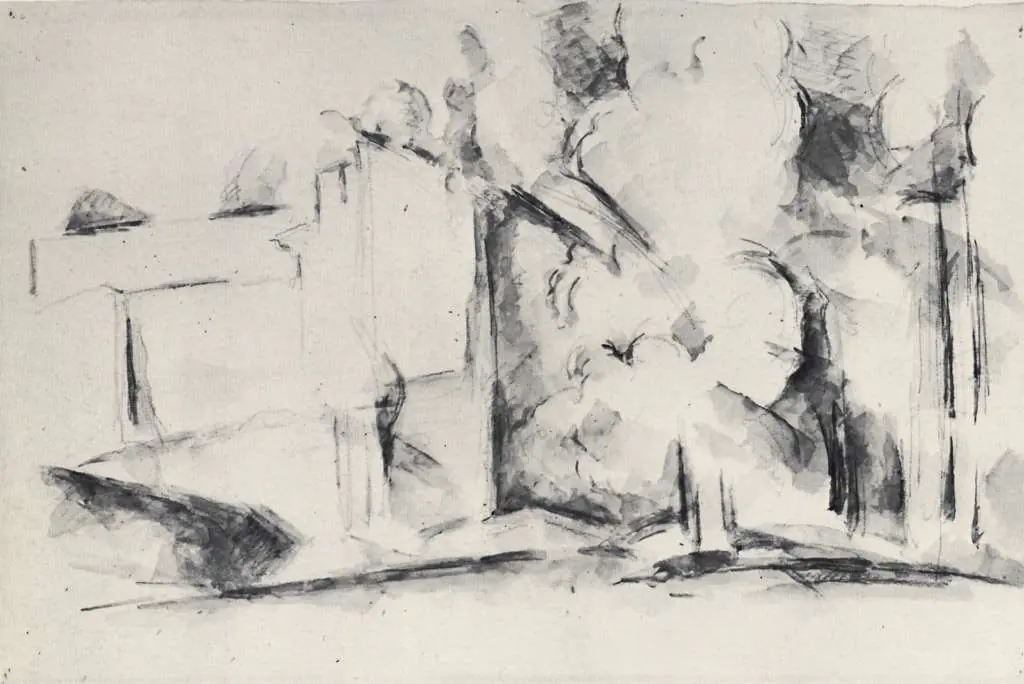 Cezanne: Houses Amid Trees