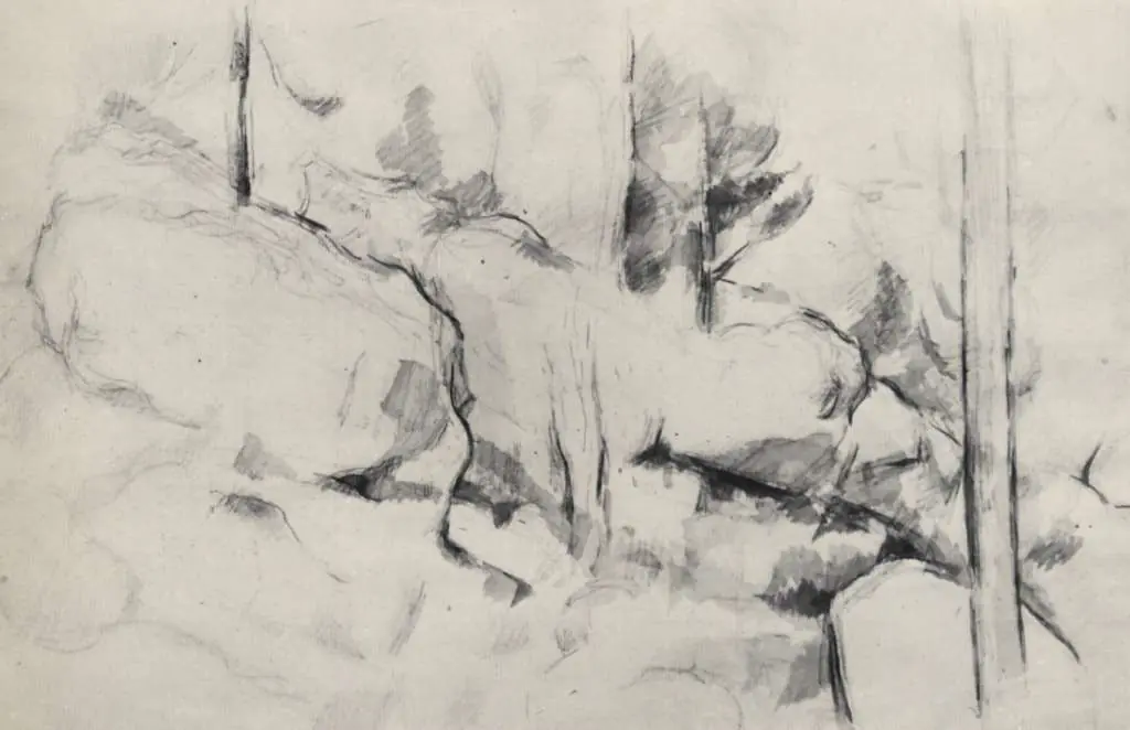 Cezanne: Rocky Hill With Trees