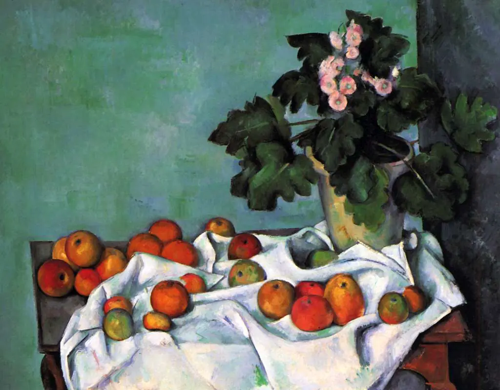 Cezanne: Still Life With Apples And A Pot Of Primroses