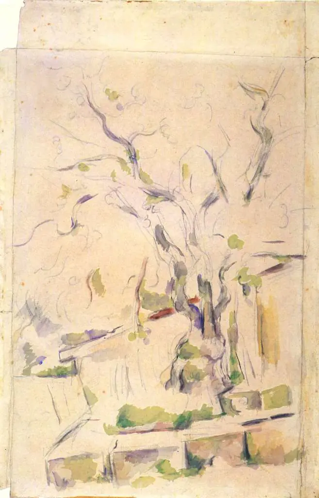 Cezanne: Tree In The Yard Of Chateau Noir