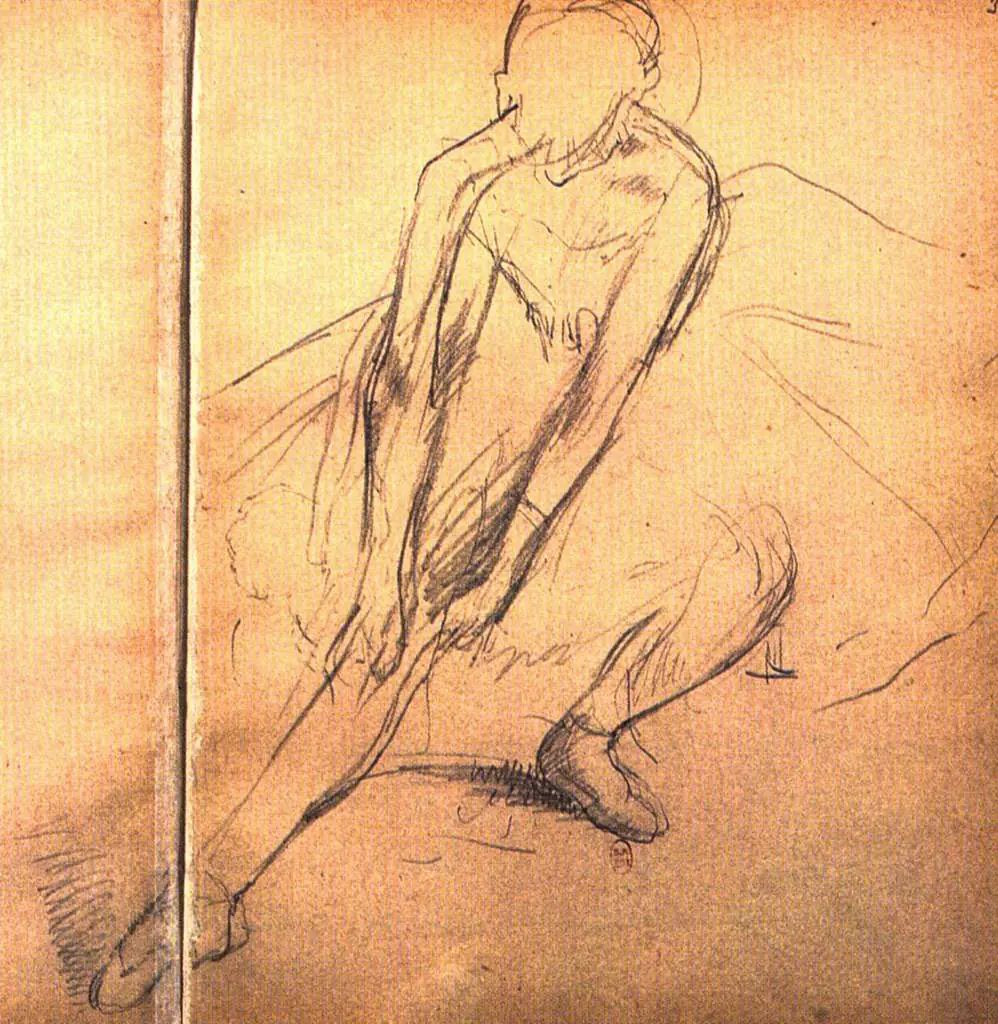 Degas: A Dancer Adjusting Her Stocking