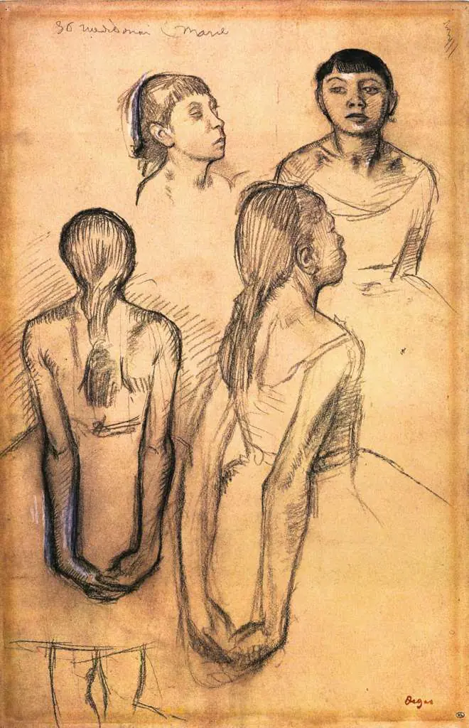 Degas: Four Studies Of Dancers