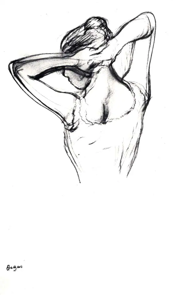 Degas: Half Figure Of A Dancer With Cross Arms Behind The Head