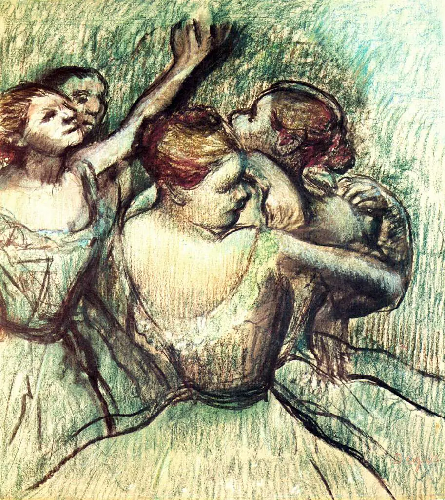 Degas: Half Figure Of Four Dancers