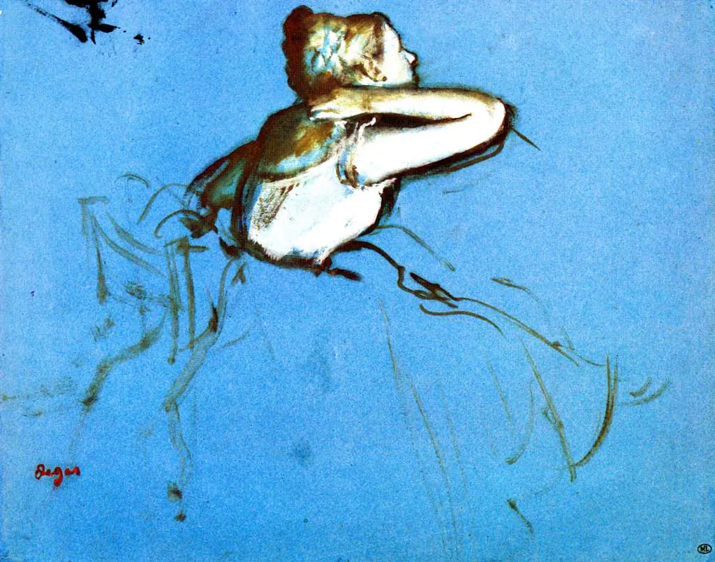 Degas: Profile Of A Sitting Dancer With Her Hand On The Neck