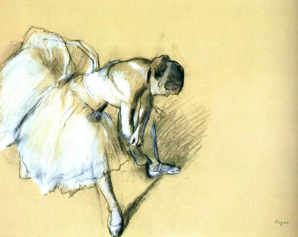 Degas: Sitting Dancer Lacing Her Dancing Shoe