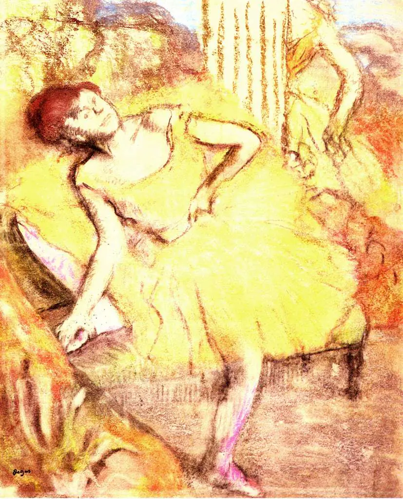 Degas: Sitting Dancer With Lifted Right Leg