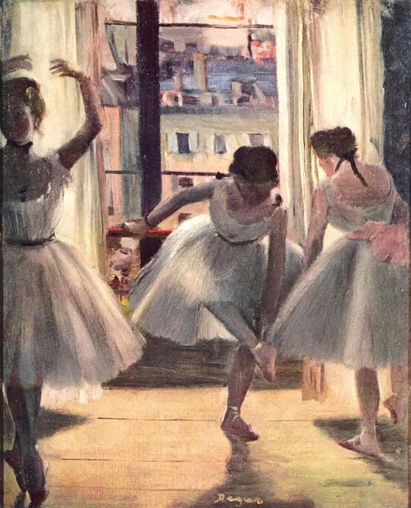 Degas: Three Dancers In A Exercise Hall