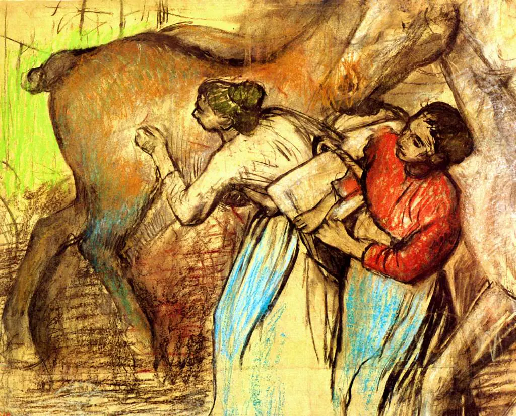 Degas: Two Women Washing A Horse
