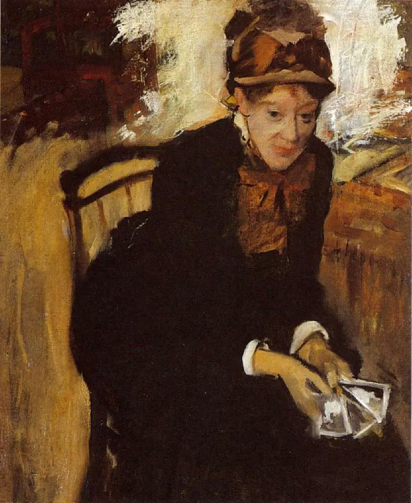 Degas: Woman Playing Cards