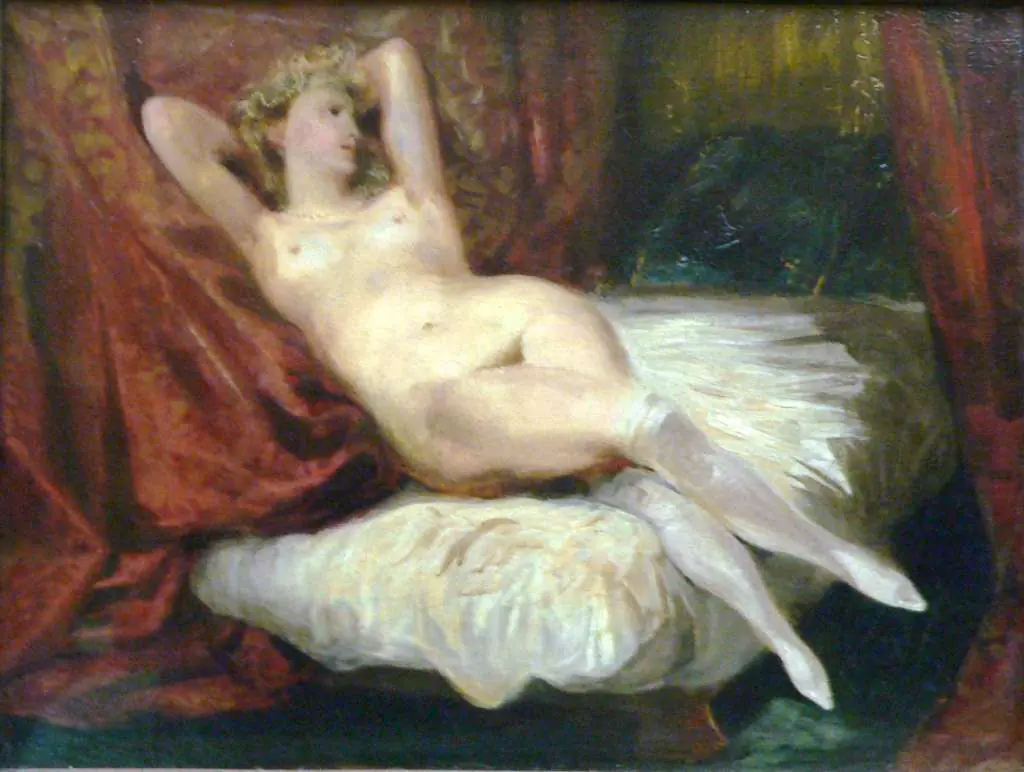 Delacroix: Woman With White Socks