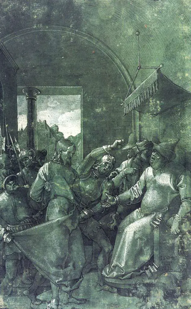 Dürer - Paintings & Drawings: Green Passion - Christ Ahead Kaiphas