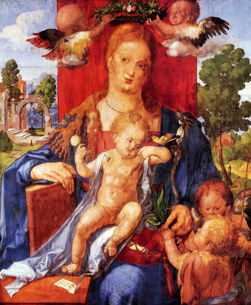 Dürer - Paintings & Drawings: Madonna With The Siskin