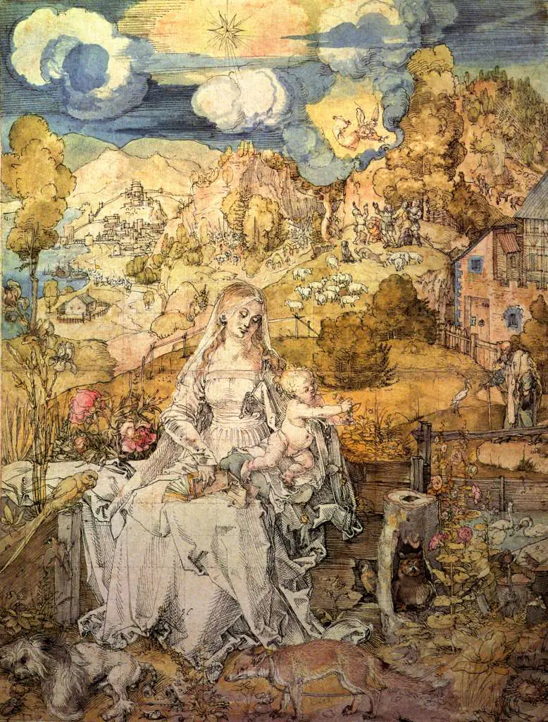 Dürer - Paintings & Drawings: Maria With Animals