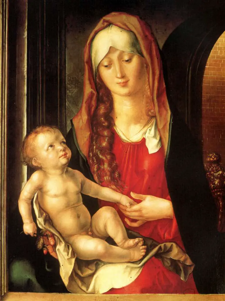Dürer - Paintings & Drawings: Maria With Child Ind Front Of An Archway