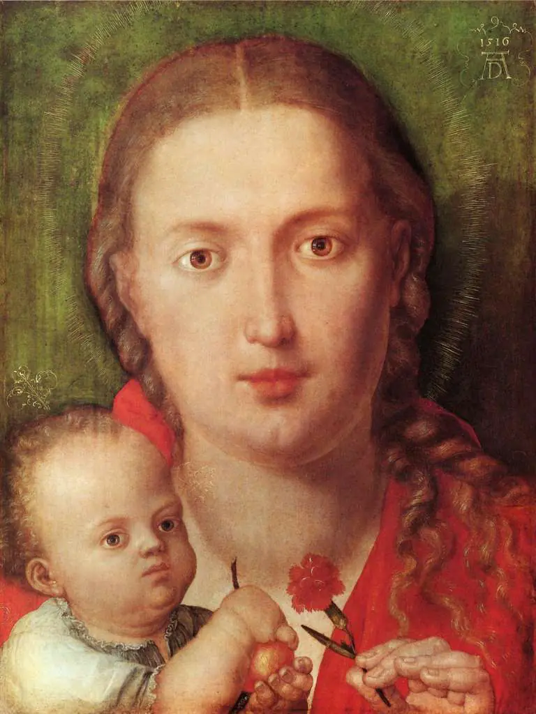 Dürer - Paintings & Drawings: Maria With The Carnation