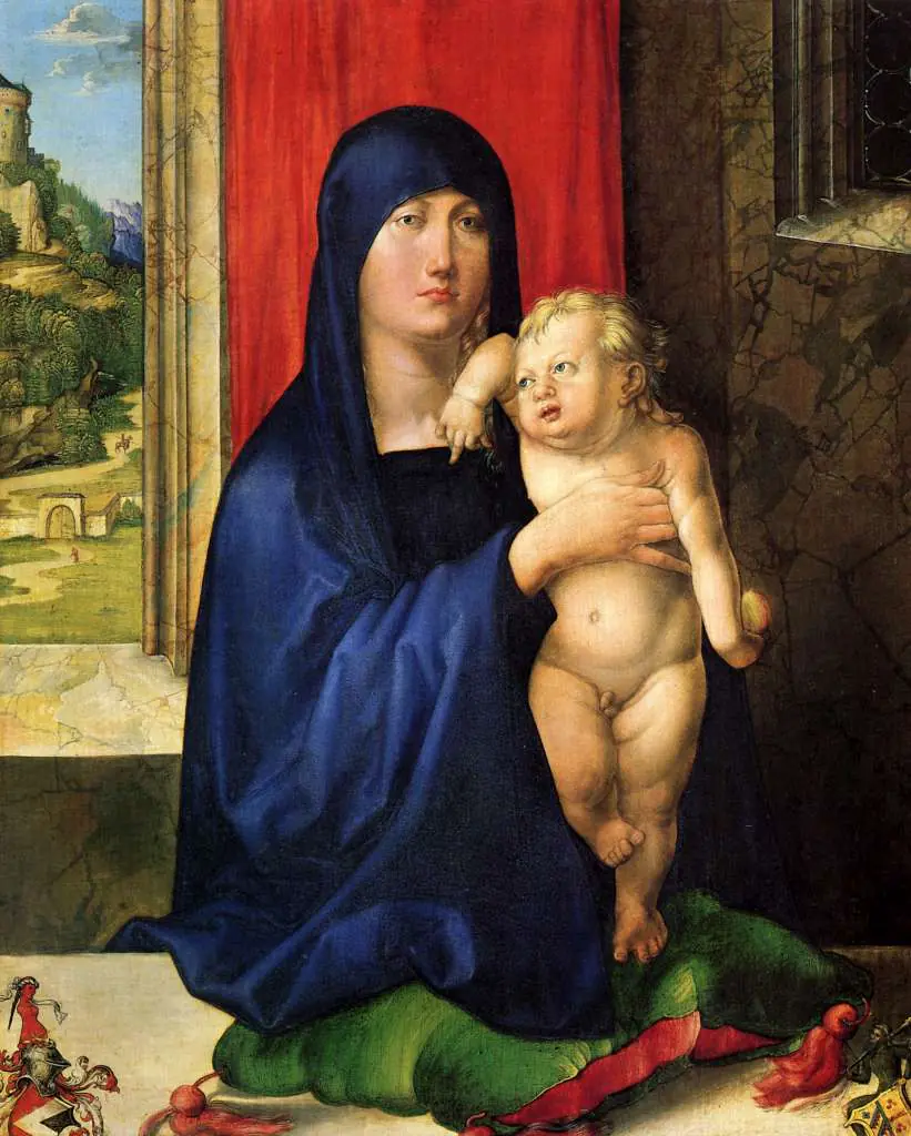 Dürer - Paintings & Drawings: Maria With The Child At The Window