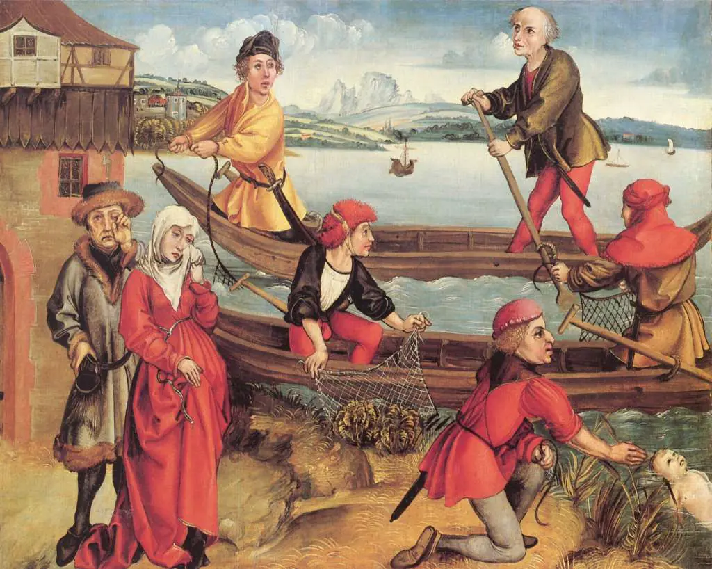 Dürer - Paintings & Drawings: Marvelous Rescue Drowned Boy From Bregenz