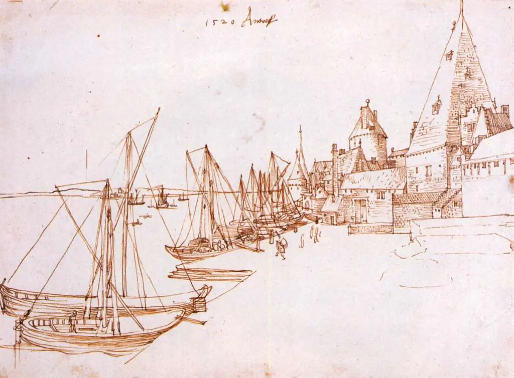 Dürer - Paintings & Drawings: The Harbour Of Antwerp